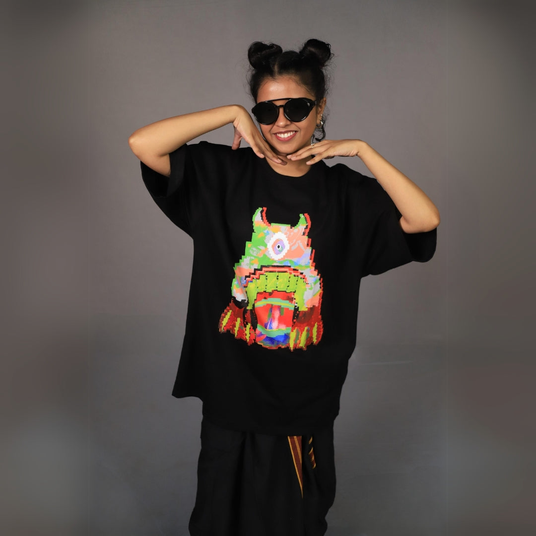ODDRAKKOHOS 1.2 8BIT OVERSIZED COTTON T-SHIRTS