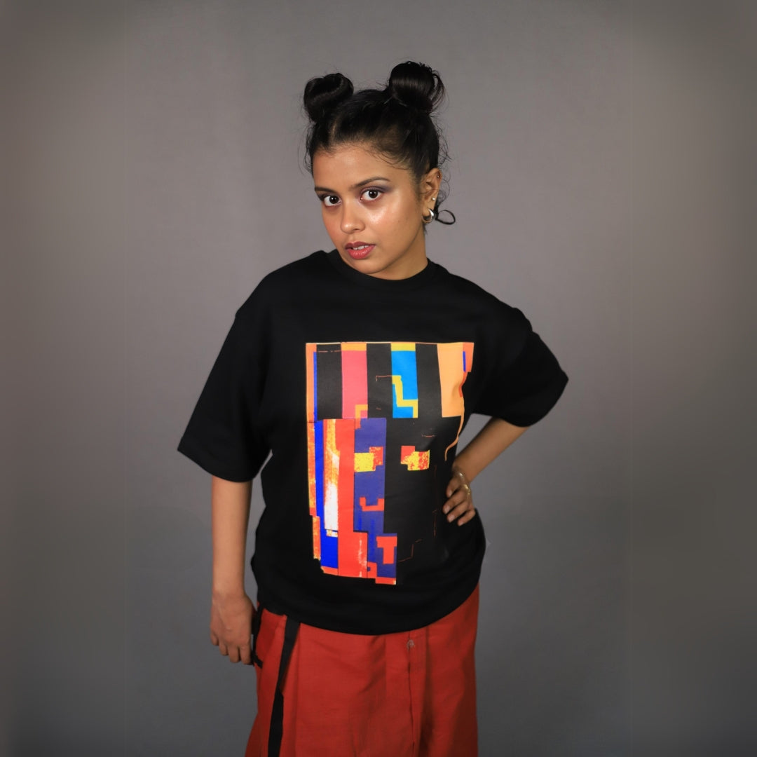ODDCAT 8BIT OVERSIZED FRENCH TERRY COTTON T-SHIRTS