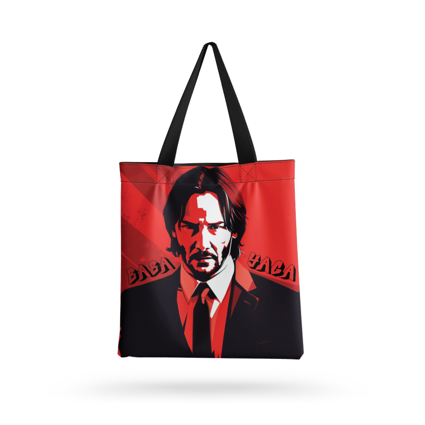 BABA YAGA all over printed Tote Bag with zipper