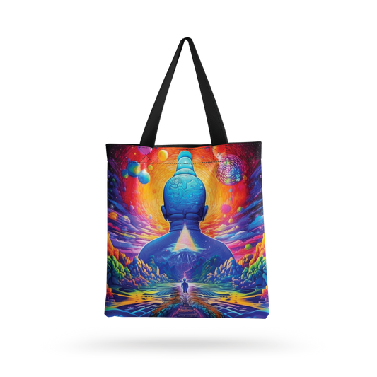 The Nine Consciousness all over printed  Tote Bag with zipper