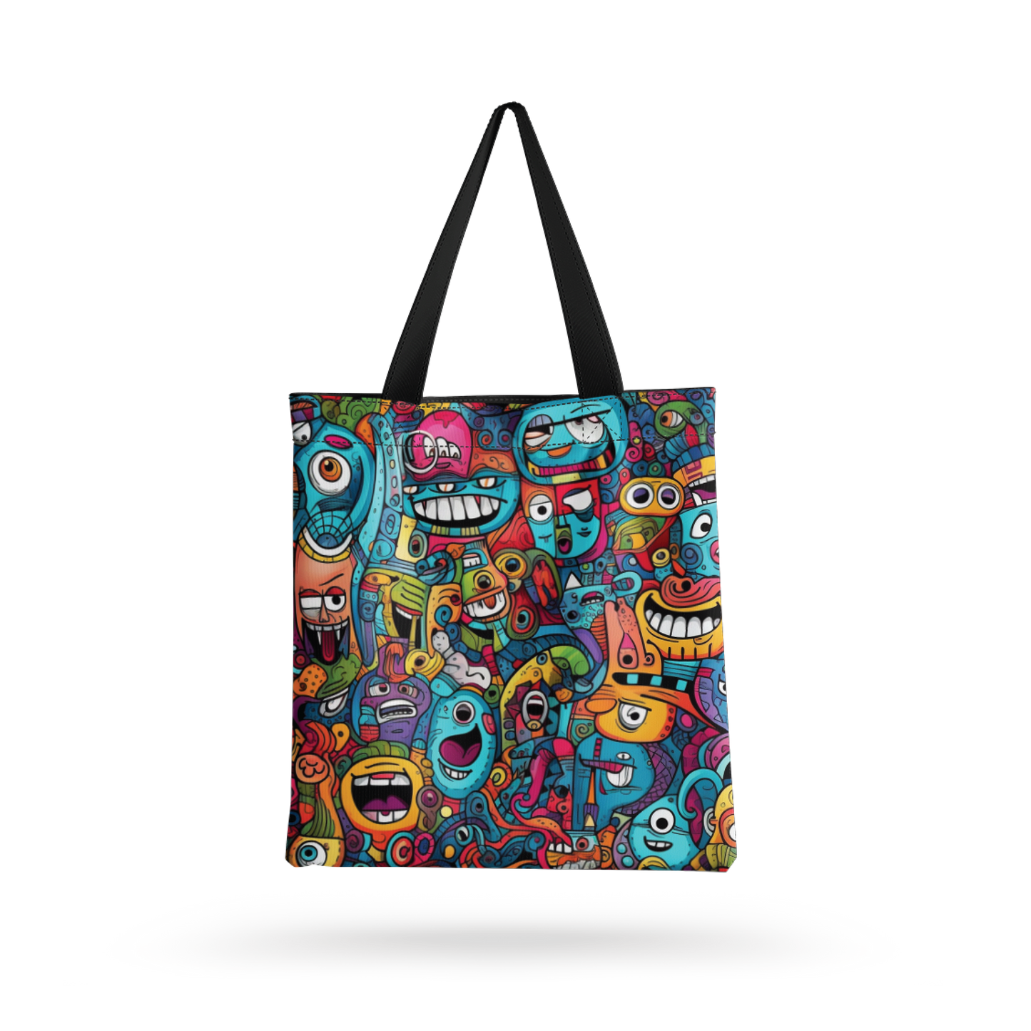 FUNKY BEATS all over printed Tote Bag with zipper