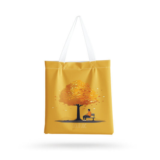 Solitude all over printed  Tote Bag with zipper