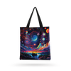DREAMY NIGHT all over printed  Tote Bag with zipper