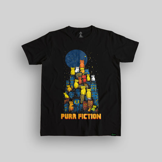 PURR FICTION UNISEX COTTON T-SHIRT