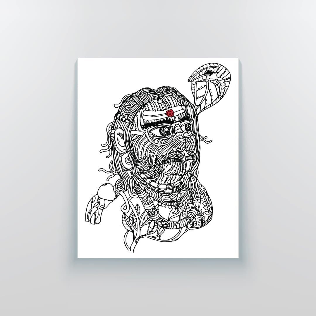 The First Yogi Canvas Print - Yo aatma