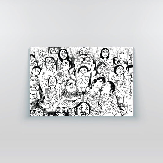 The Big Indian Family Canvas Print - Yo aatma