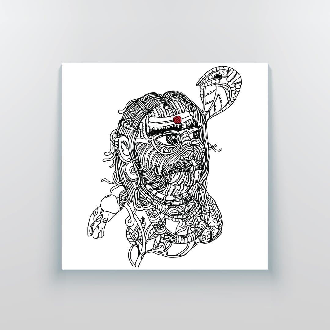 The First Yogi Canvas Print - Yo aatma