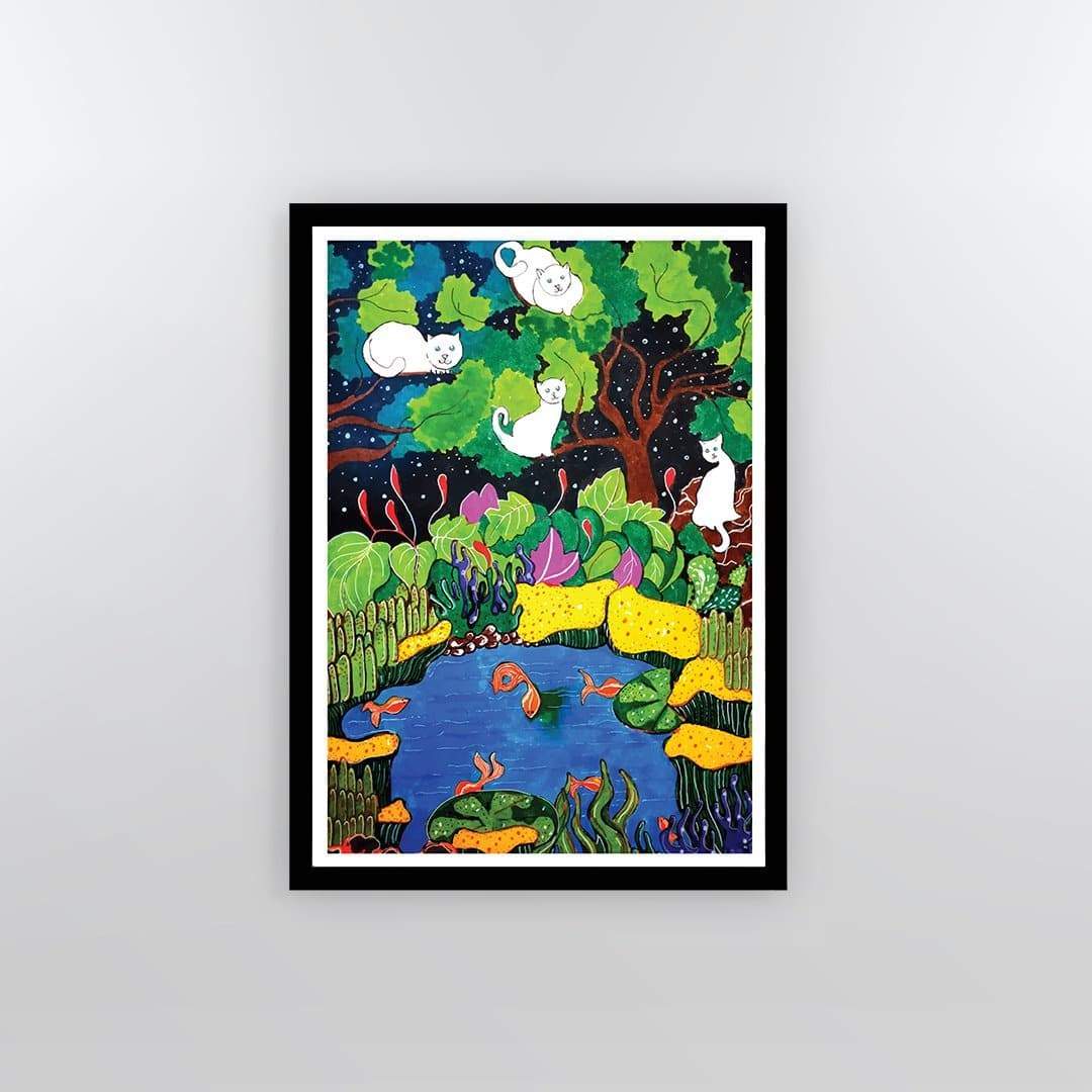 The Cat Garden Framed Poster - Yo aatma