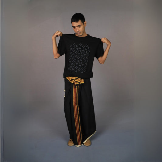 FOOF RING PATTERN GLOW IN DARK REGULAR FIT COTTON T-SHIRTS