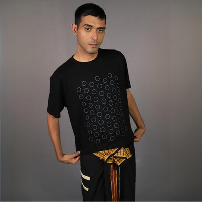 FOOF RING PATTERN GLOW IN DARK REGULAR FIT COTTON T-SHIRTS