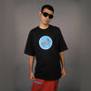 FOOF BLUE LOGO  CLASSIC OVERSIZED  COTTON T-SHIRTS