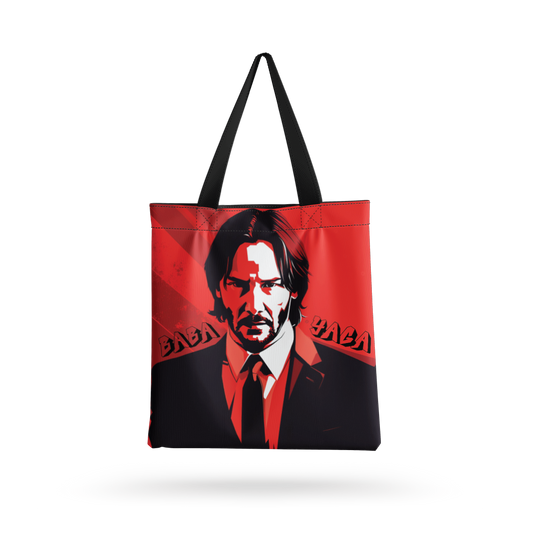 BABA YAGA all over printed  Tote Bag with zipper