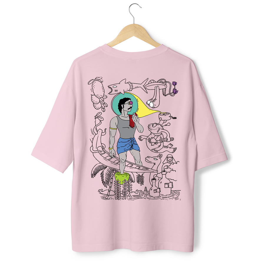 T shirt oversized estampada para mujer yara typer Ref. 832040