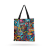 FUNKY BEATS all over printed  Tote Bag with zipper