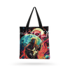 SPACE ROCK all over printed  Tote Bag with zipper