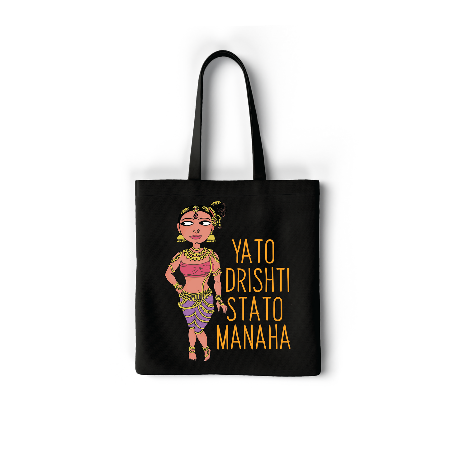 Yato Drishti Stato Manaha Tote Bag with zipper