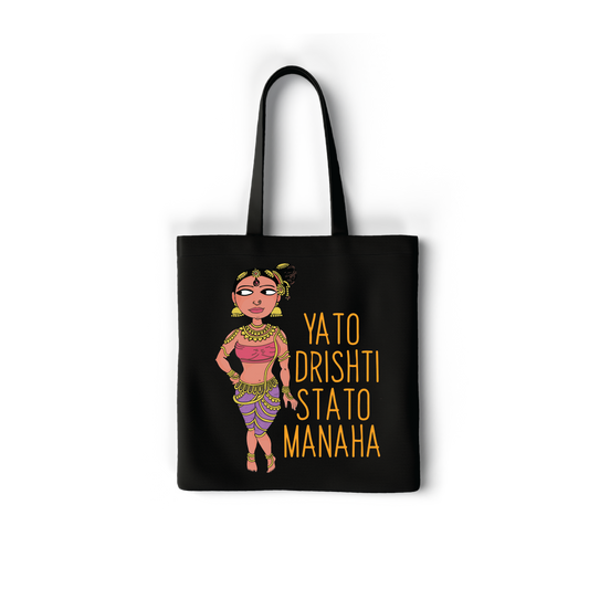Yato Drishti Stato Manaha Tote Bag with zipper
