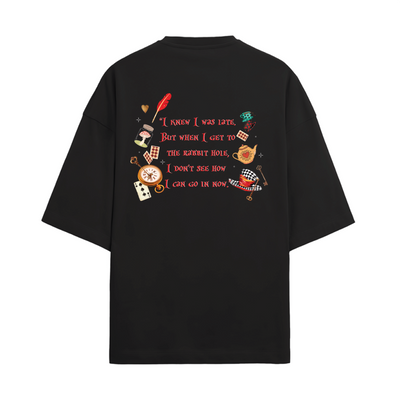 AALSEE IN WONDERLAND  OVERSIZED FRENCH TERRY COTTON T-SHIRTS