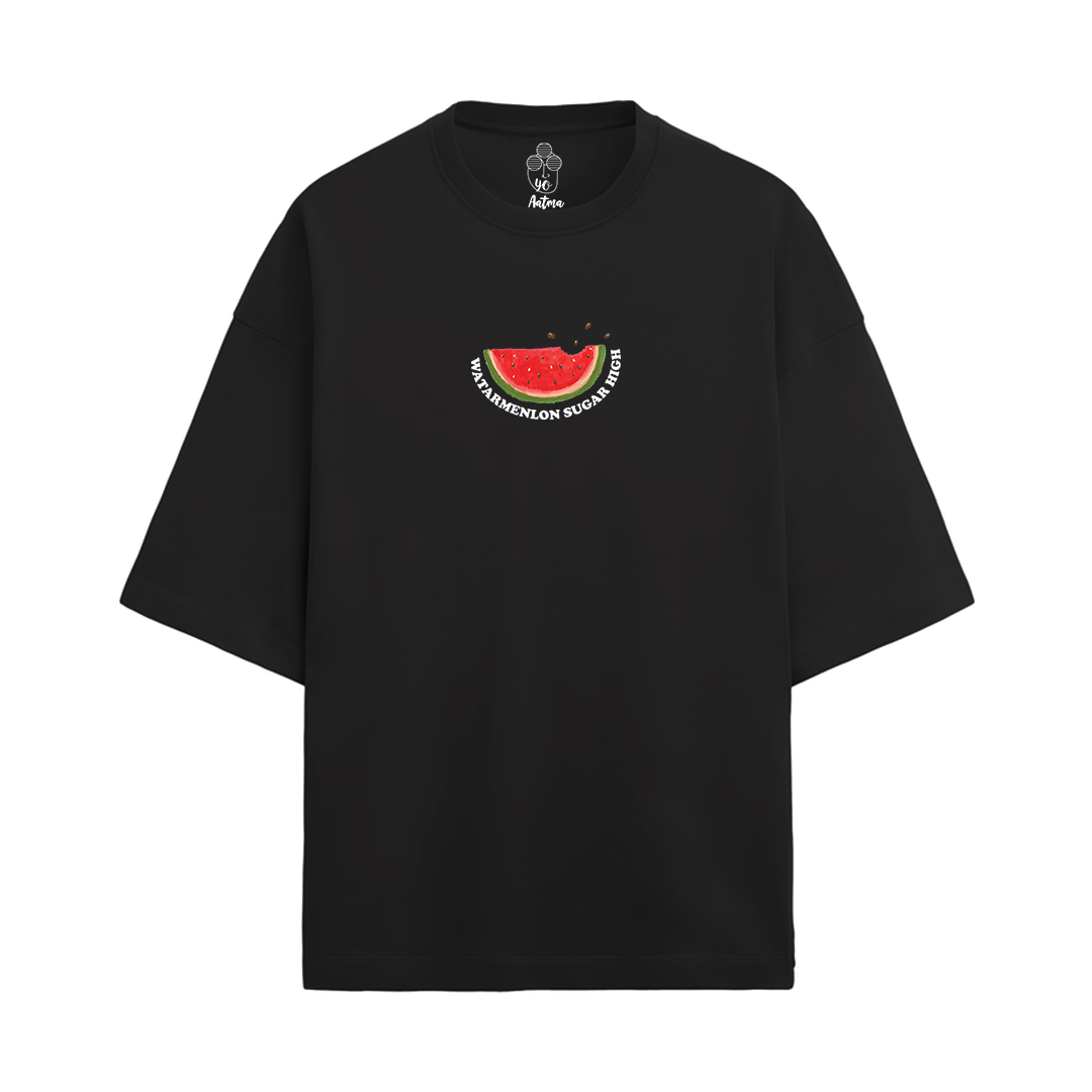 WATERMELON SUGAR HIGH OVERSIZED FRENCH TERRY COTTON T-SHIRTS